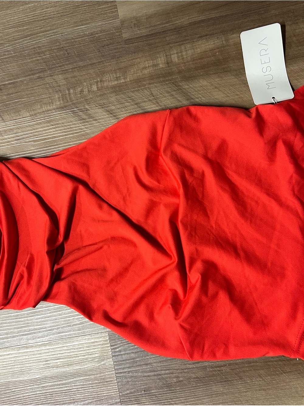 Bright red high neck top